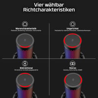 USB mikrofón HyperX QuadCast 2 S s RGB LED podsvietením, kvalita zvuku 32 bit/192 kHz, na streamovanie a podcasty, čierny 7