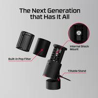 USB kondenzátorový mikrofón HyperX SoloCast 2, 24-bit/96 kHz, Plug and Play – čierny 4