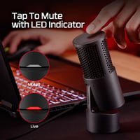 USB kondenzátorový mikrofón HyperX SoloCast 2, 24-bit/96 kHz, Plug and Play – čierny 6