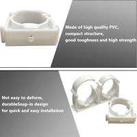HYRYC M20 Csőbilincs Szett 50 db Fehér PVC Csőrögzítő Klipsz Csavarokkal Cső Tömlő Rúd Rögzítéshez 5