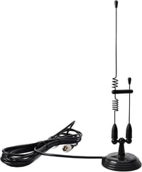 Antenă radio amator HYS VHF UHF cu bază magnetică puternică, 2 m și 70 cm, cablu coaxial RG58 de 4 m cu conector PL259 1