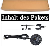 Antenă radio amator HYS VHF UHF cu bază magnetică puternică, 2 m și 70 cm, cablu coaxial RG58 de 4 m cu conector PL259 6