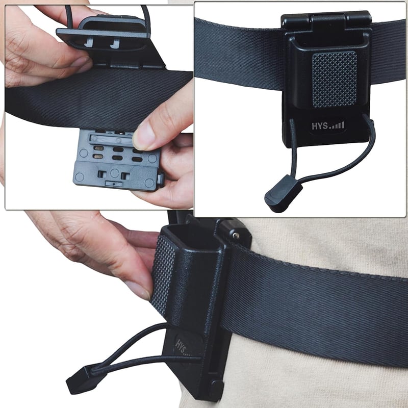 HYS Walkie Talkie Tartó 25-58mm Övhez, Rádió Hordozó Klip, MOLLE Mellénnyel Kompatibilis