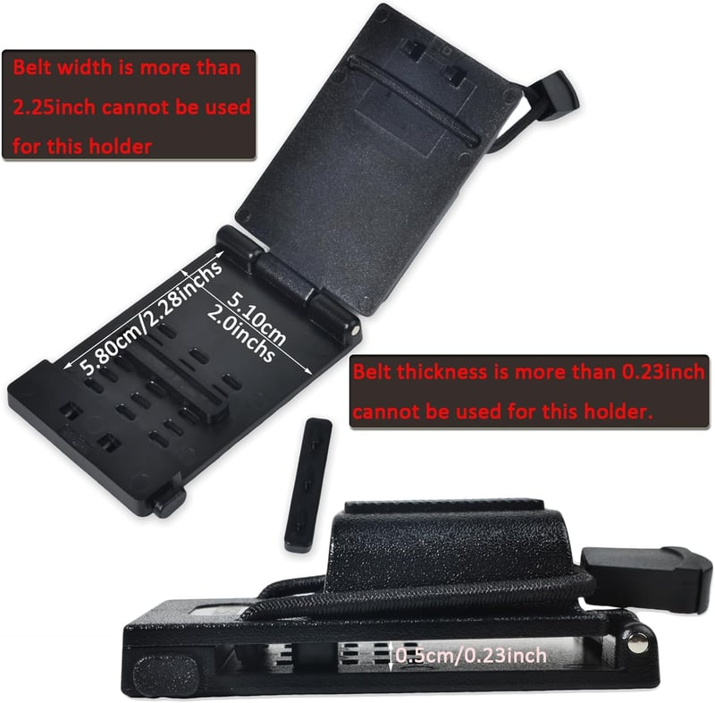 HYS Walkie Talkie Tartó 25-58mm Övhez, Rádió Hordozó Klip, MOLLE Mellénnyel Kompatibilis