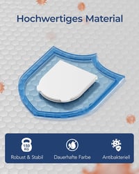 HySail WC ülőke puha záródással, higiénikus fogantyúval, gyors feloldással, fehér D alakú - D shape, White 5