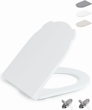 HySail WC daska sa soft-close mehanizmom, D-oblik - bijela