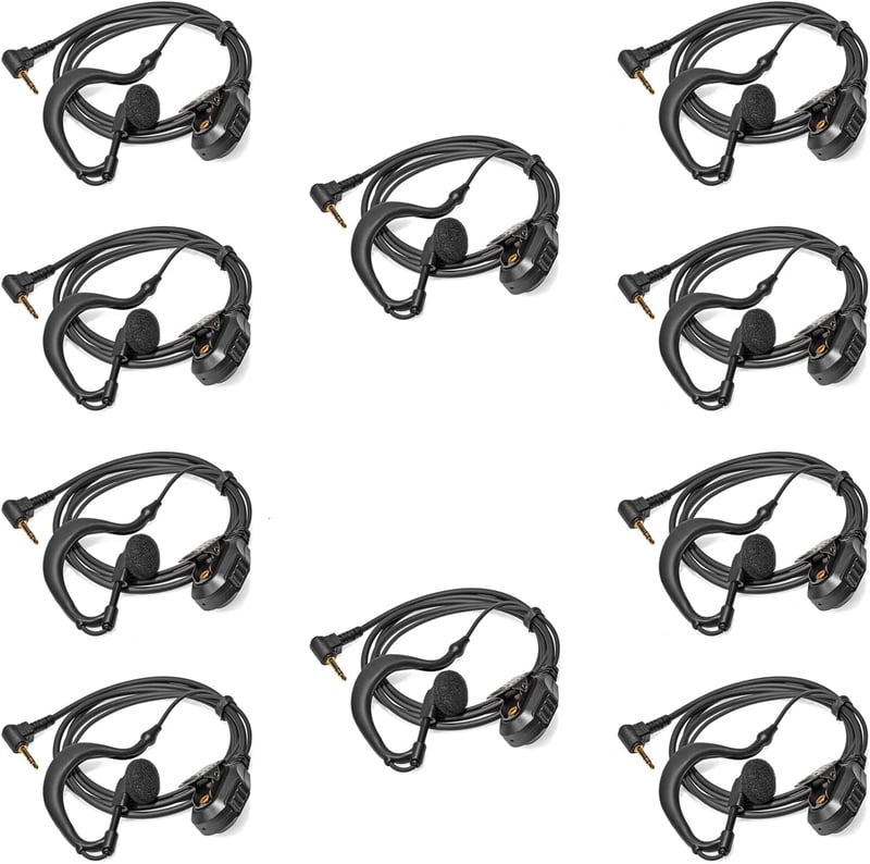 HYSHIKRA G-alakú 2,5 mm-es fülhallgató mikrofonnal Motorola TLKR walkie talkie-hoz - 10 db