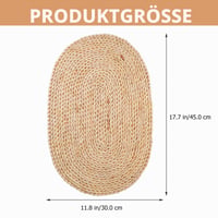 HYTROVE Podmetač za tanjur od prirodne kukuruzne slame, protuklizni i otporan na toplinu, ovalni 30 x 45 cm, za restorane i obiteljske proslave 3