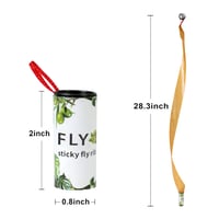 Hywean 20 bucăți capcană adezivă pentru muște, bandă lipicioasă decorativă pentru plante, rolă pentru musculițe de oțet și musculițe ale solului, pentru uz interior și exterior, verde 4