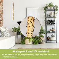 Hywean 20 bucăți capcană adezivă pentru muște, bandă lipicioasă decorativă pentru plante, rolă pentru musculițe de oțet și musculițe ale solului, pentru uz interior și exterior, verde 6