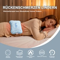 Elektrická vyhrievacia fľaša hYwecy s mäkkým poťahom, prenosný vyhrievací vankúš na chrbát, brucho a krk, sivý 3