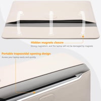 HYZUO 13-14 Colos Laptop Tok Állvánnyal MacBook Pro 14 M5/M4/M3/M2/M1 és Surface Laptop Kompatibilis Bézs - 13.3 - 14 inches, beige 4