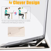 HYZUO 13-14 Colos Laptop Tok Állvánnyal MacBook Pro 14 M5/M4/M3/M2/M1 és Surface Laptop Kompatibilis Bézs - 13.3 - 14 inches, beige 2