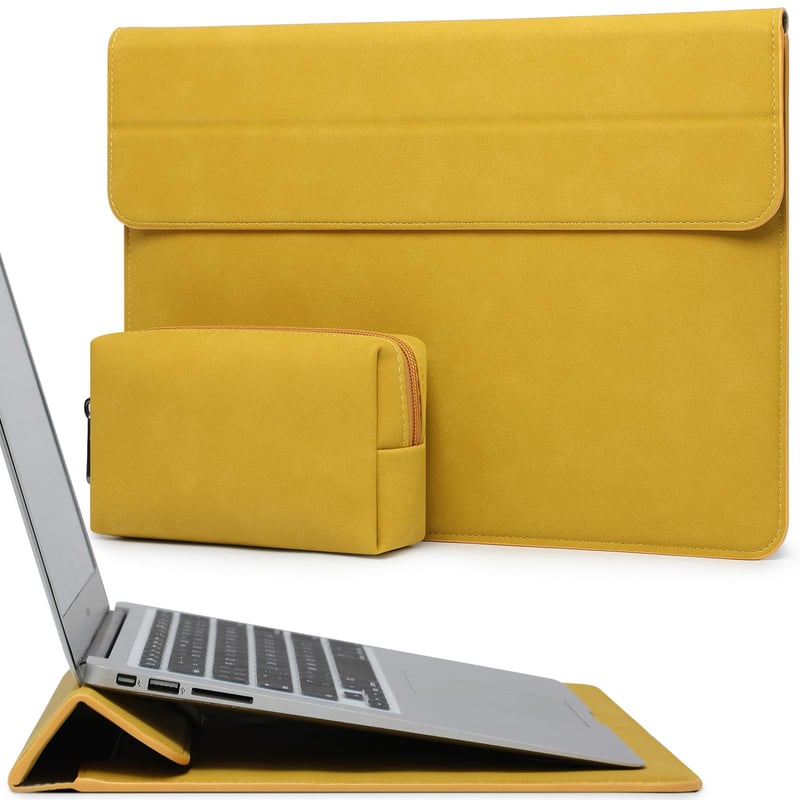 HYZUO 15-palcové puzdro na notebook so stojanom, olivovozelené - ochranné puzdro na MacBook a notebook