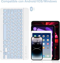 HZD Bluetooth Billentyűzet Égkék Vezeték Nélküli Wireless Keyboard 3