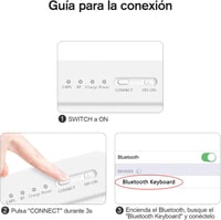 HZD Bluetooth Billentyűzet Égkék Vezeték Nélküli Wireless Keyboard 4