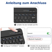 Tastatură Bluetooth HZD cu layout german QWERTZ, tastatură wireless ușoară, compatibilă cu limba maghiară și germană, pentru uz office și acasă 4