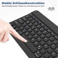 Tastatură Bluetooth HZD cu layout german QWERTZ, tastatură wireless ușoară, compatibilă cu limba maghiară și germană, pentru uz office și acasă 5