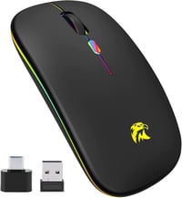 HZD Vezeték nélküli egér töltöttöl, fekete, ergonomikus 1