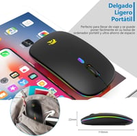 HZD Vezeték nélküli egér töltöttöl, fekete, ergonomikus 6