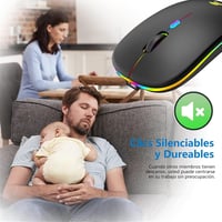 HZD Vezeték nélküli egér töltöttöl, fekete, ergonomikus 3