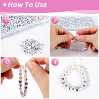 I LOVE MOM 2000 bucăți mărgele pentru înșirat, mărgele cu litere A-Z, mărgele cu inimioare negre și colorate, set DIY pentru brățări și bijuterii 4