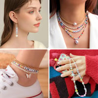 I LOVE MOM 2000 bucăți mărgele pentru înșirat, mărgele cu litere A-Z, mărgele cu inimioare negre și colorate, set DIY pentru brățări și bijuterii 7