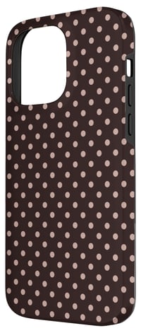 Milujem bodky! Klasický kryt na iPhone 14 Pro Max s bodkovaným vzorom - Hnedé bohémske bodky - Ochranný kryt na telefón 2