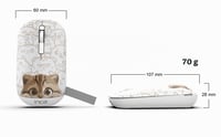 Mouse wireless İnca IWM-242K cu design de pisică, Bluetooth 5.4 + 2.4G, 800/1200/1600 DPI, mouse optic silențios pentru laptop, Mac, PC 8
