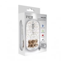 Mouse wireless İnca IWM-242K cu design de pisică, Bluetooth 5.4 + 2.4G, 800/1200/1600 DPI, mouse optic silențios pentru laptop, Mac, PC 9