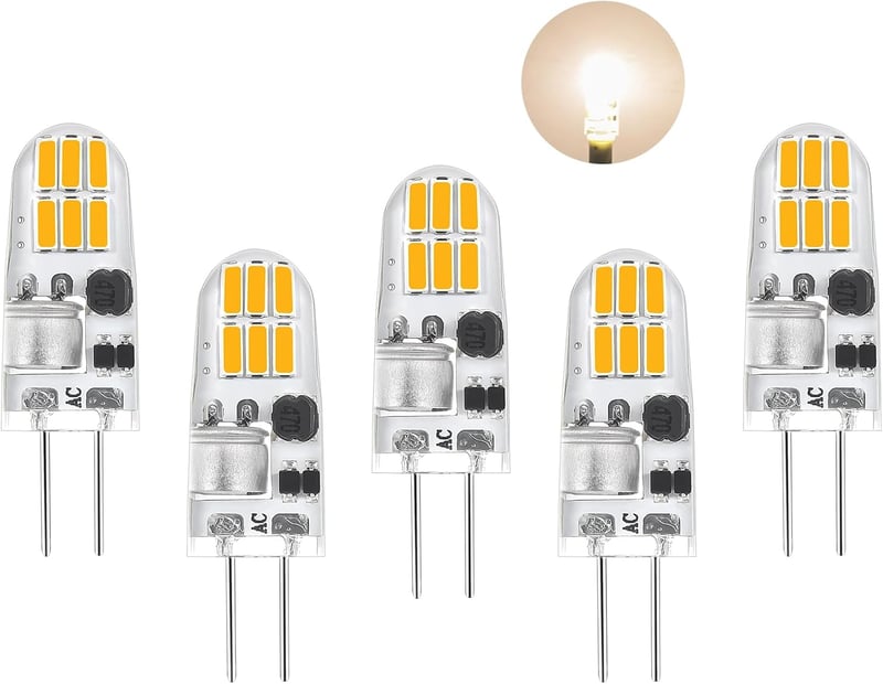 I-SHUNFA G4 LED Izzó 12V 4000K Természetes Fehér, 160 Lumen, 1,5W Halogén Kiváltó, Villogásmentes, Konyhai Páraelszívóhoz, Energiatakarékos 