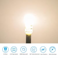 I-SHUNFA G4 LED Izzó 12V 4000K Természetes Fehér, 160 Lumen, 1,5W Halogén Kiváltó, Villogásmentes, Konyhai Páraelszívóhoz, Energiatakarékos  4