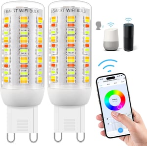 I-SHUNFA Wi-Fi RGBCW G9 LED izzó Alexa/Google Home kompatibilis, 2700-6500K, dimmelhető
