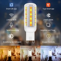 I-SHUNFA Wi-Fi Smart G9 LED izzó Alexa Google Home kompatibilis 2700-6500K dimmer 5