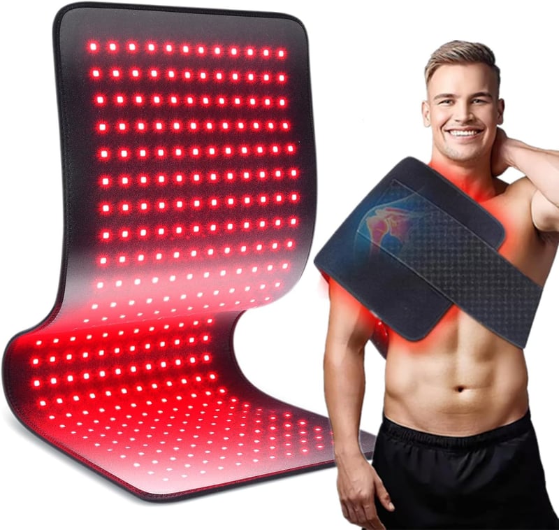 I-THERA-U Infravörös Fényterápiás Öv - 360 LED, 660nm Vörös & 850nm Infravörös Fény, Izomrelaxáló, Hátfájdalom Enyhítő, Teljes Testre, Időzí