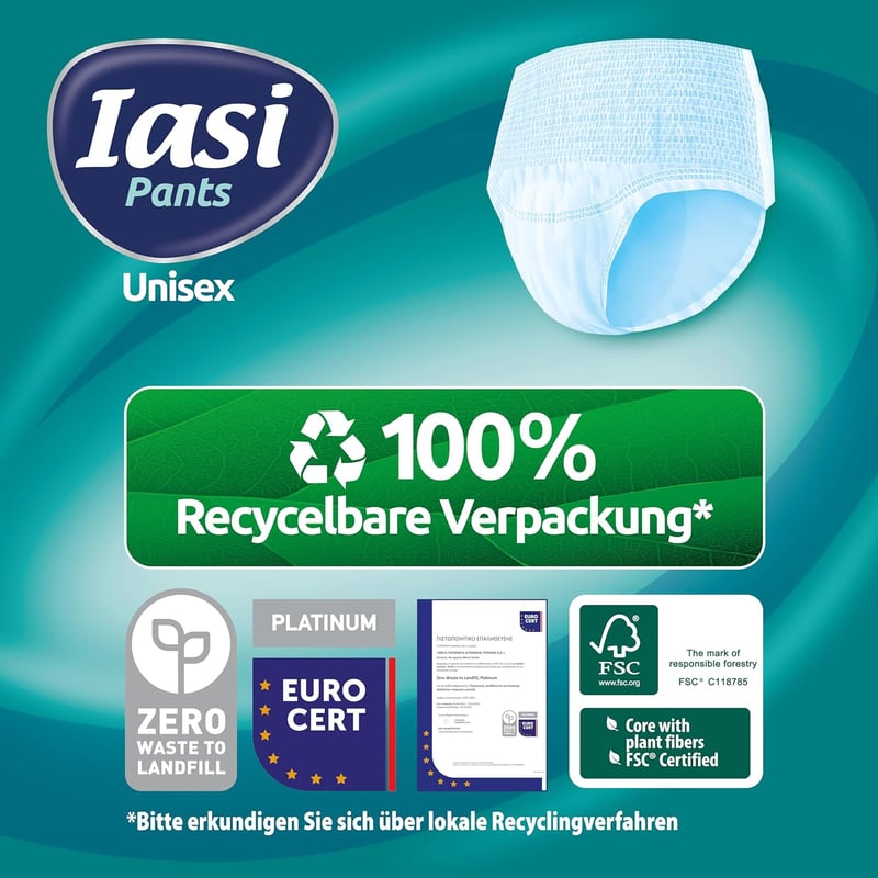 IASI 10 db Uniszex Magas Védelemű Eldobható Nadrág XL Extra Felszívó - Größe XL (10 Stück)