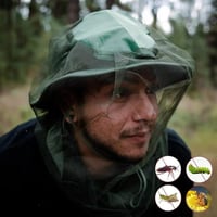 IATAHI Szúnyogháló Fejvédő - Kültéri Rovar Elleni Védelem Túrázáshoz, Kempingezéshez, Horgászathoz - Ultrafinom Nylon Háló, Zöld 3