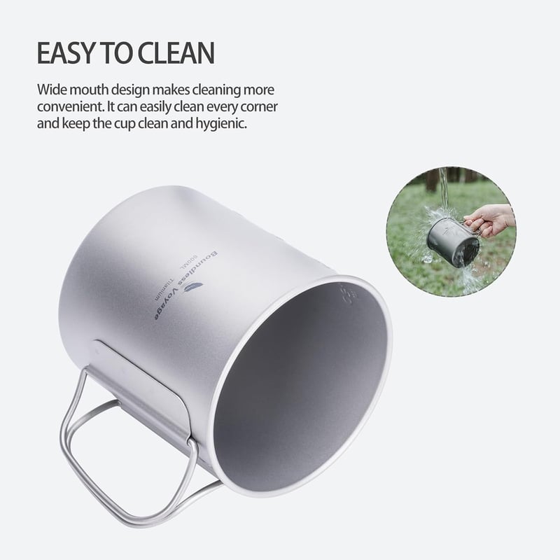iBasingo Titán Kempingbögre Fedővel és Összecsukható Fogantyúval 200-750ml