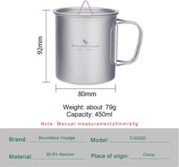 iBasingo Titán Kempingbögre Fedővel és Összecsukható Fogantyúval 200-750ml 2