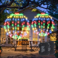 Iluminat festiv de exterior iBaycon, globuri colorate, set 2 bucăți (33 cm + 28 cm), decor cu baterii 1