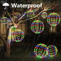 Iluminat festiv de exterior iBaycon, globuri colorate, set 2 bucăți (33 cm + 28 cm), decor cu baterii 4