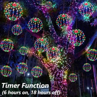 Iluminat festiv de exterior iBaycon, globuri colorate, set 2 bucăți (33 cm + 28 cm), decor cu baterii 6