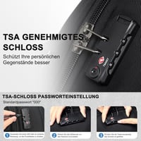 ibeacos 60L Expandálható Utazó Hátizsák Kompresszióval, TSA Zárral és 17" Laptop Rekesszel - Black With Pump 8