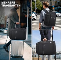 ibeacos 60L Expandálható Utazó Hátizsák Kompresszióval, TSA Zárral és 17" Laptop Rekesszel - Black Without Pump 2