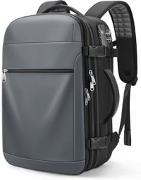 ibeacos 60L Vákuum Hátizsák Bővíthető, TSA Zárral és Vákuumpumpával, Vízálló Laptop Hátizsák 17,3" - Gray 1