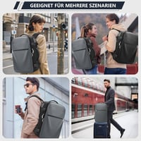ibeacos 60L Vákuum Hátizsák Bővíthető, TSA Zárral és Vákuumpumpával, Vízálló Laptop Hátizsák 17,3" - Gray 8