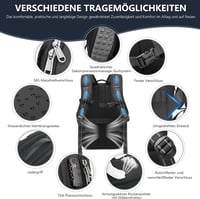 ibeacos 60L Vákuum Hátizsák Bővíthető, TSA Zárral és Vákuumpumpával, Vízálló Laptop Hátizsák 17,3" - Gray 7