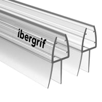 Ibergrif M102-100 Zuhanykabin Tömítőszalag 5-8 mm Üvegajtókhoz 100 cm Átlátszó PVC 2 db 1