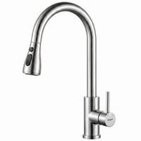 Baterie de bucătărie cu pipă extractibilă Ibergrif M22137, oțel inoxidabil, finisaj periat 1