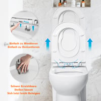 Rodinné WC sedadlo Ibergrif M41001-2 s funkciou Soft-Close – Detské sedadlo bez funkcie Soft-Close 6
